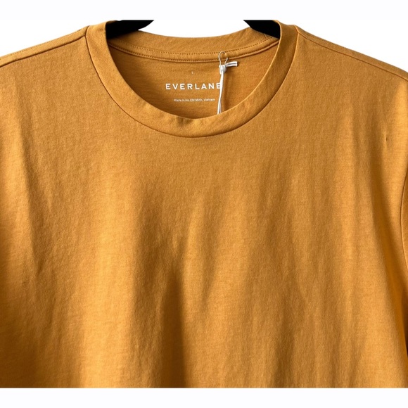Sold! Everlane Mens Large Yellow Short Sleeve Crewneck Relaxed Fit Tee NEW - Picture 2 of 8